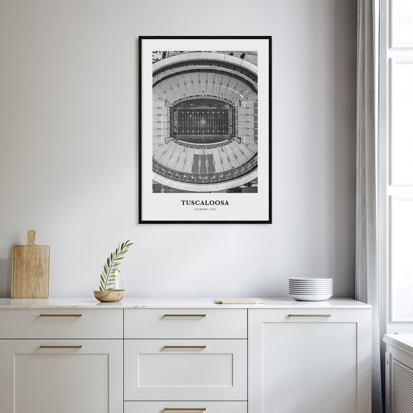 Tuscaloosa Portrait B&W Poster