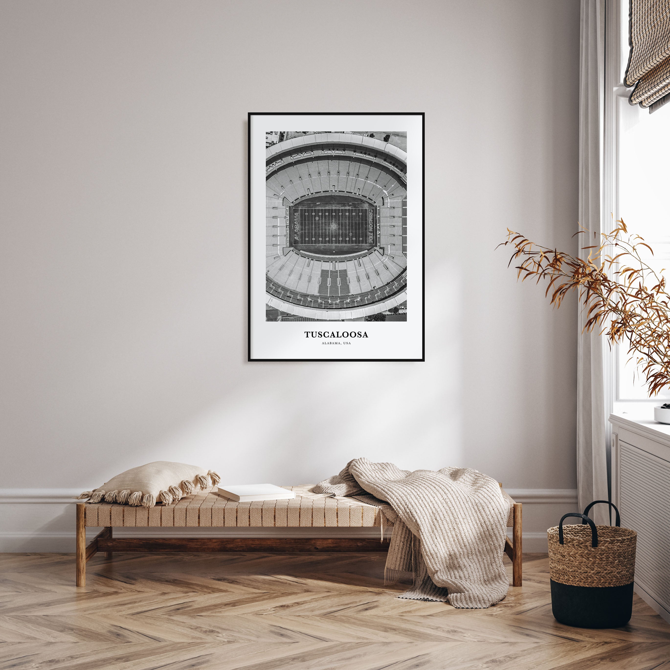 Tuscaloosa Portrait B&W Poster