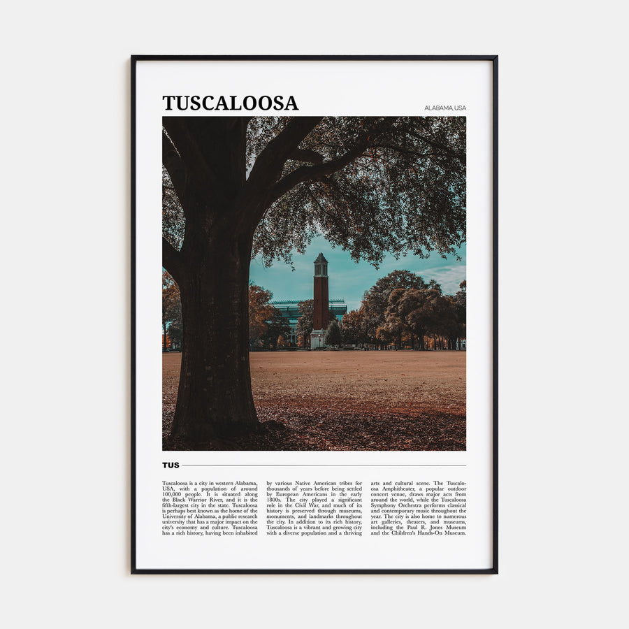 Tuscaloosa Travel Color Poster