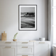 Tuscany Hillside View Photo B&W Poster