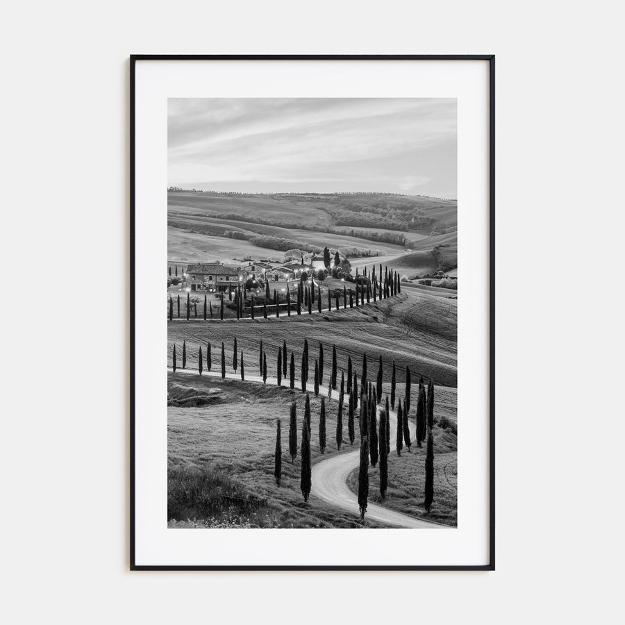 Tuscany Photo B&W Poster