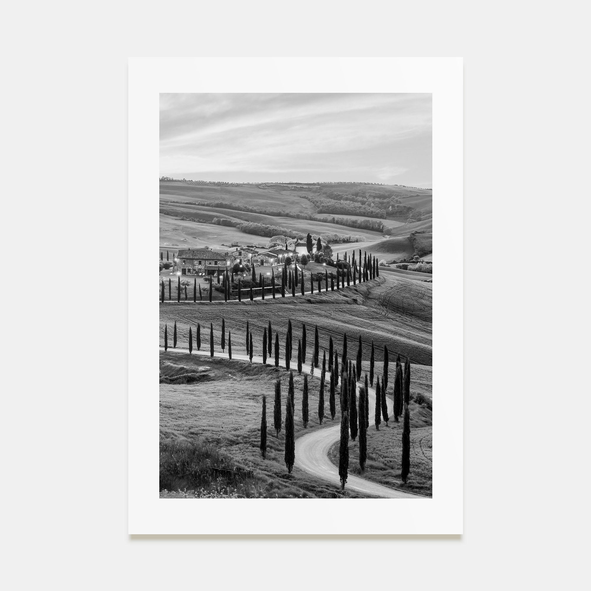 Tuscany Photo B&W Poster