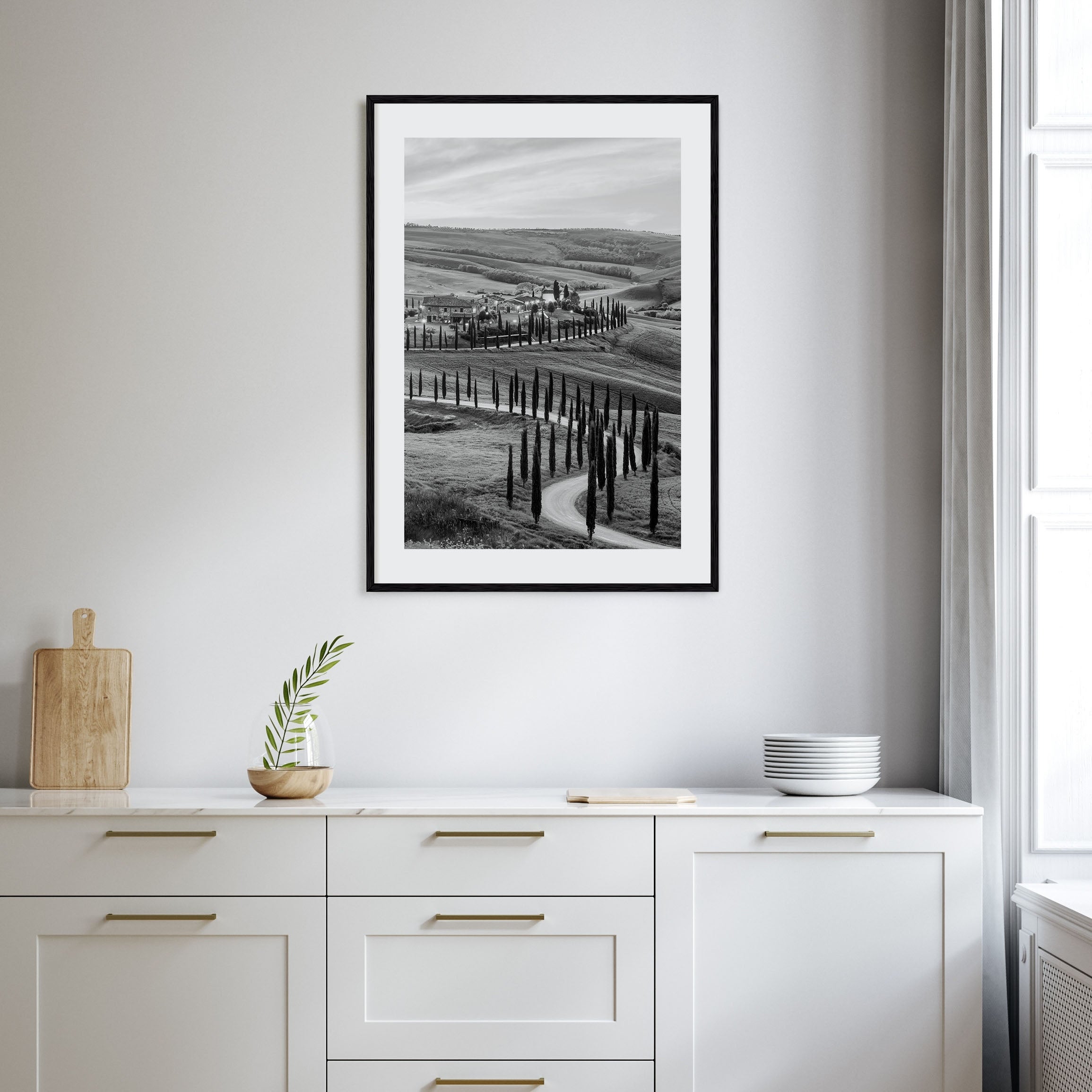 Tuscany Photo B&W Poster