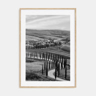 Tuscany Photo B&W Poster