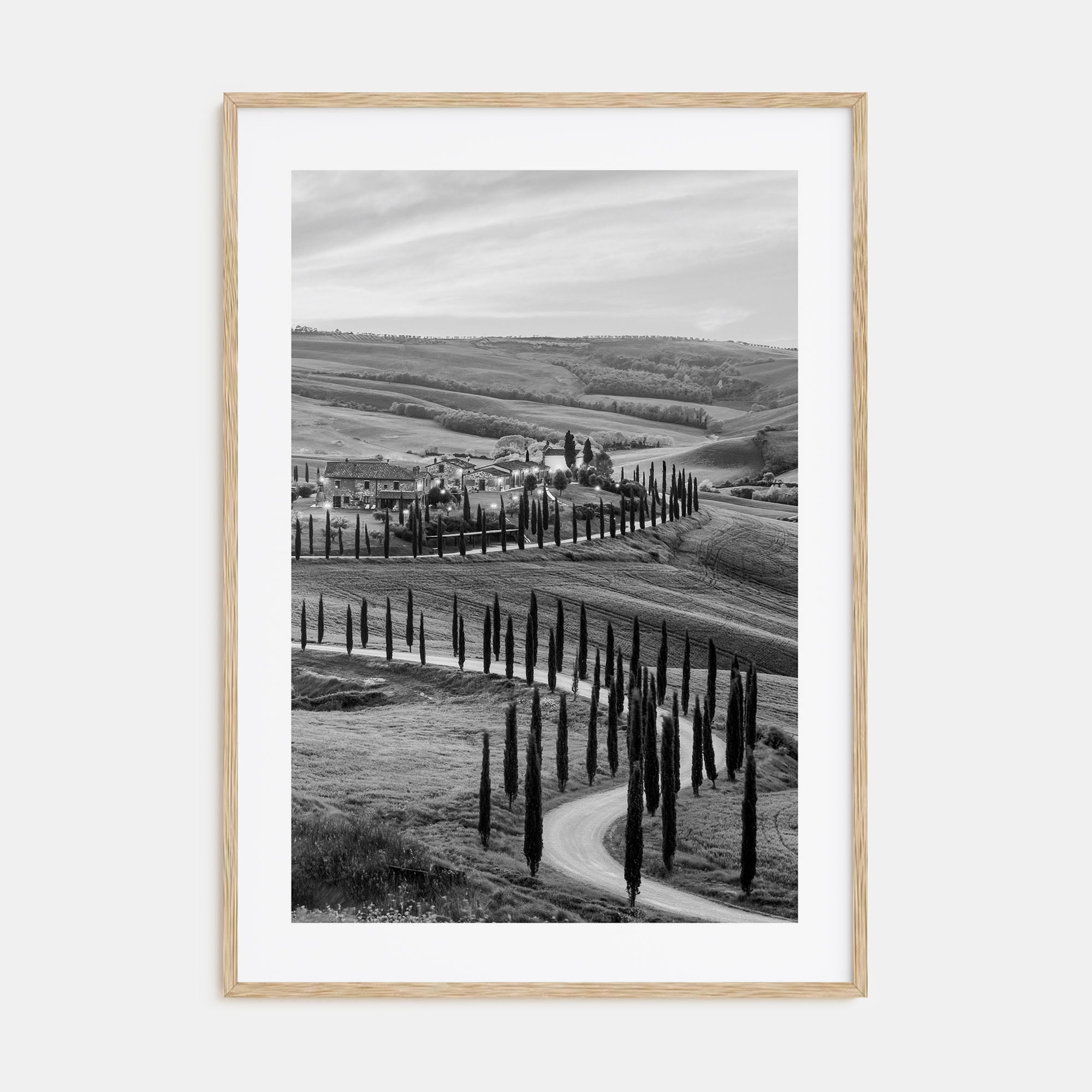 Tuscany Photo B&W Poster