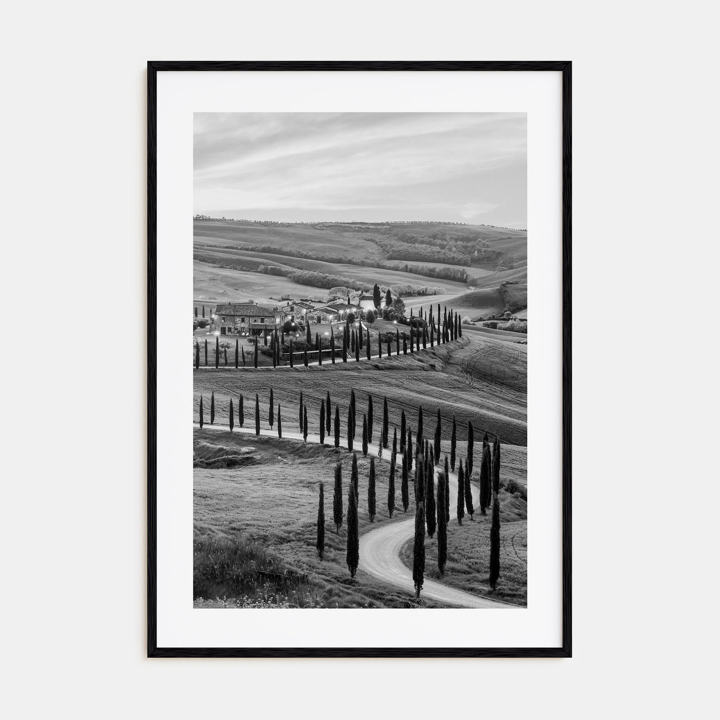 Tuscany Photo B&W Poster