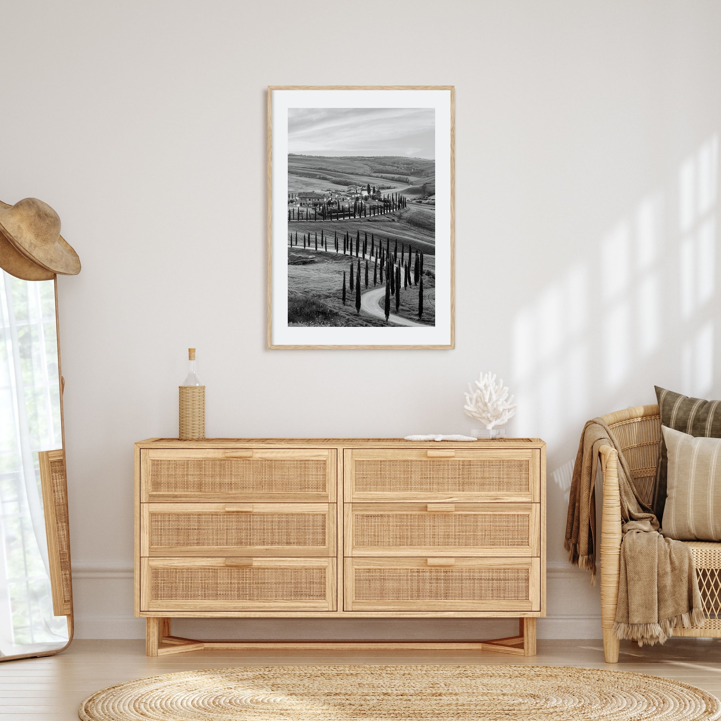 Tuscany Photo B&W Poster