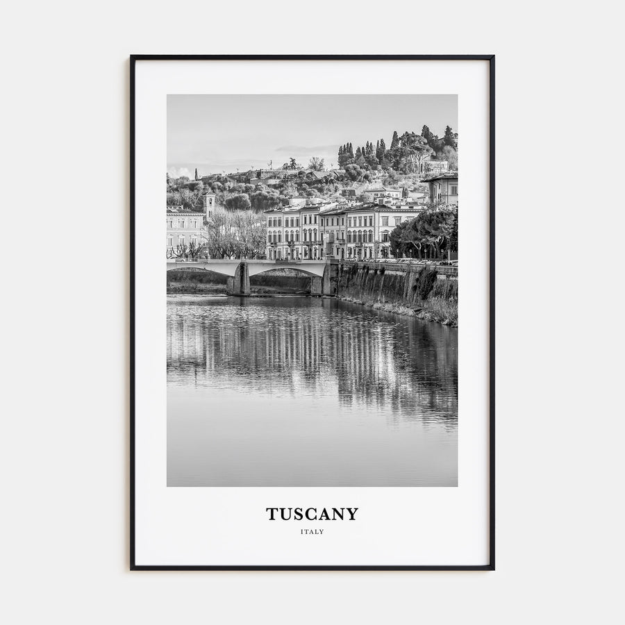 Tuscany Portrait B&W Poster