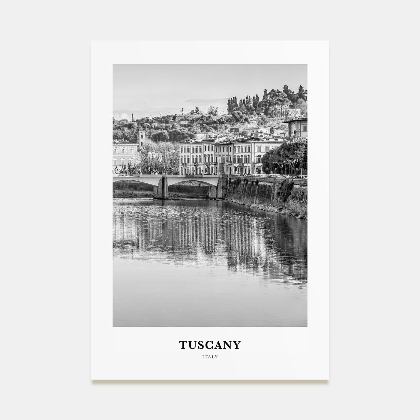 Tuscany Portrait B&W Poster