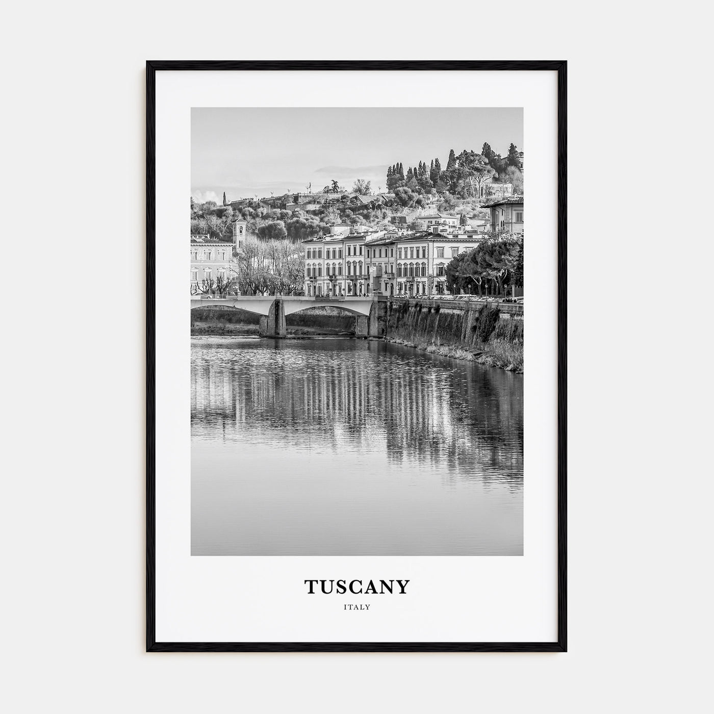Tuscany Portrait B&W Poster