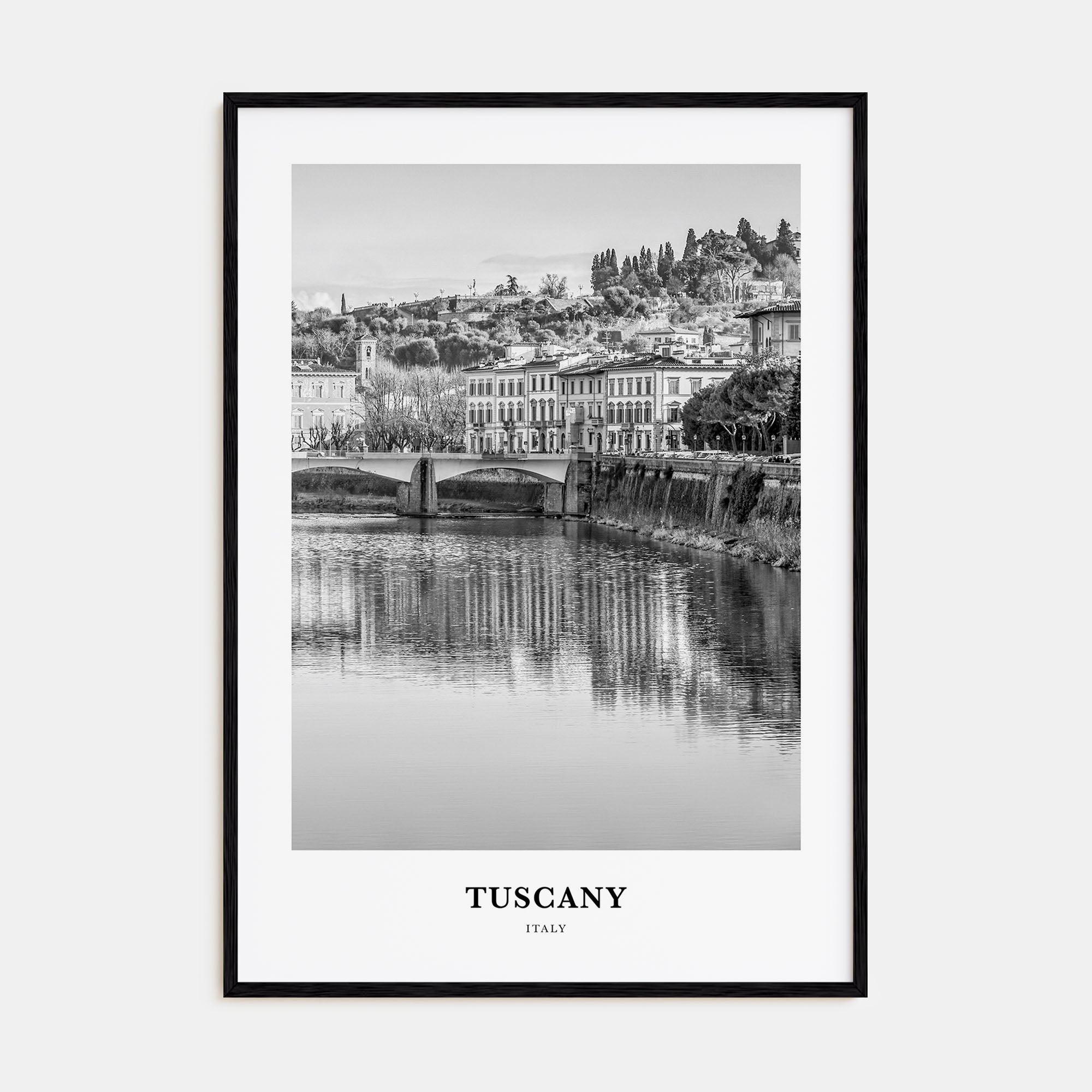 Tuscany Portrait B&W Poster