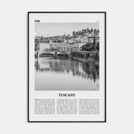 Tuscany Travel B&W Poster