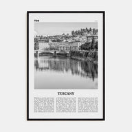 Tuscany Travel B&W Poster