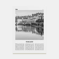 Tuscany Travel B&W Poster