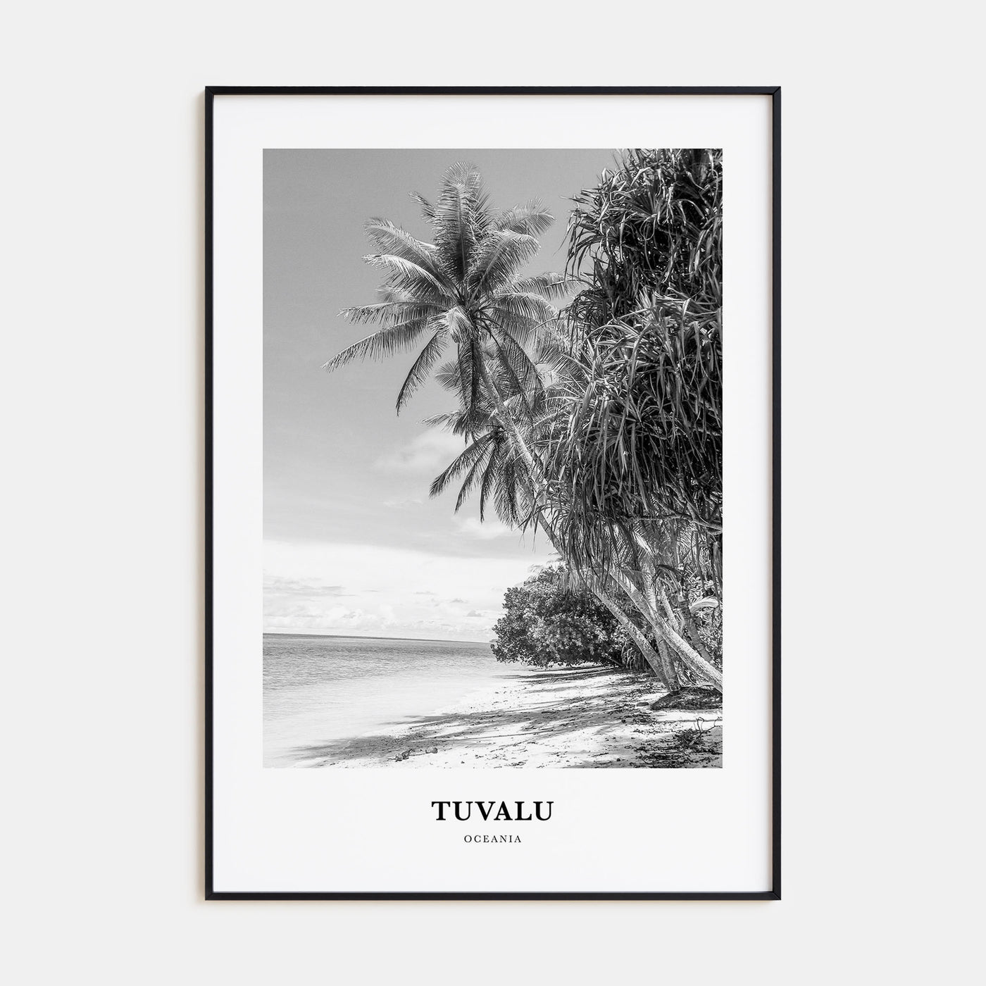 Tuvalu Portrait B&W Poster