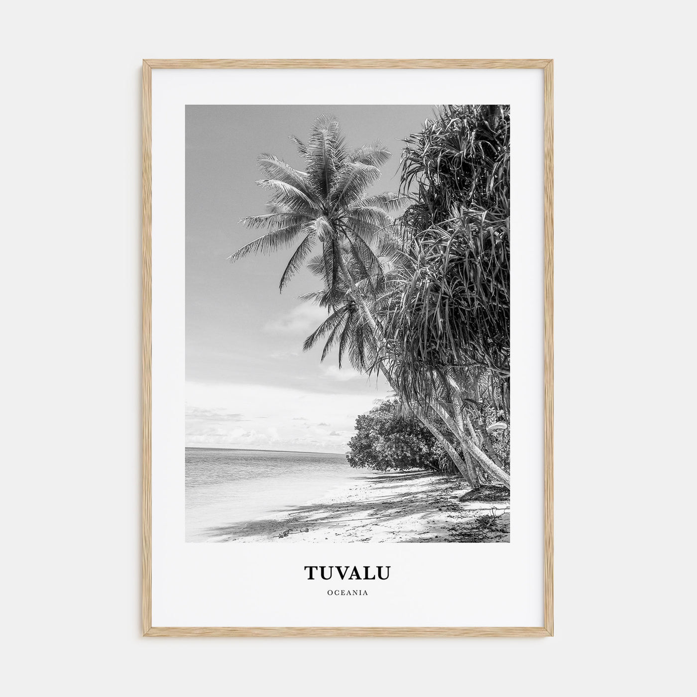 Tuvalu Portrait B&W Poster