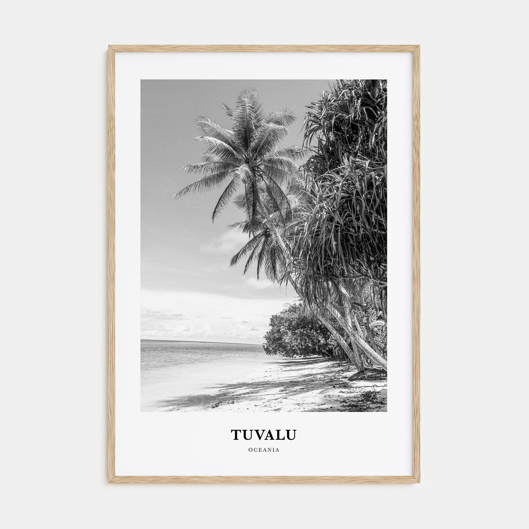 Tuvalu Portrait B&W Poster