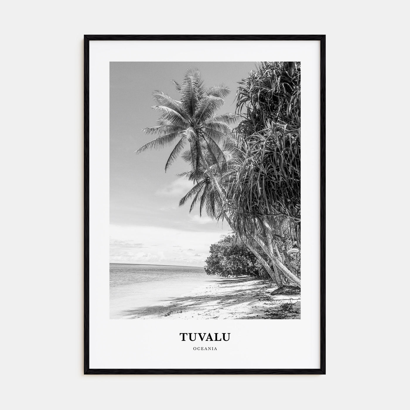 Tuvalu Portrait B&W Poster