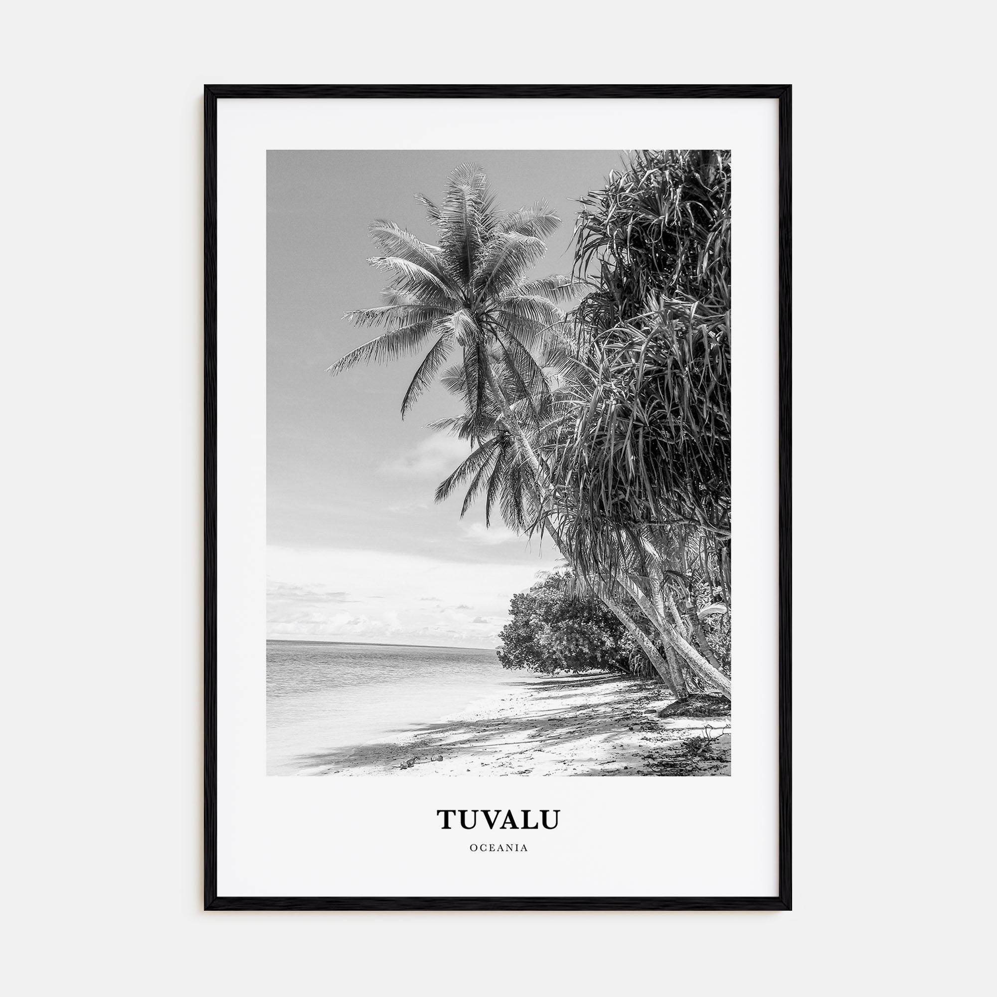 Tuvalu Portrait B&W Poster