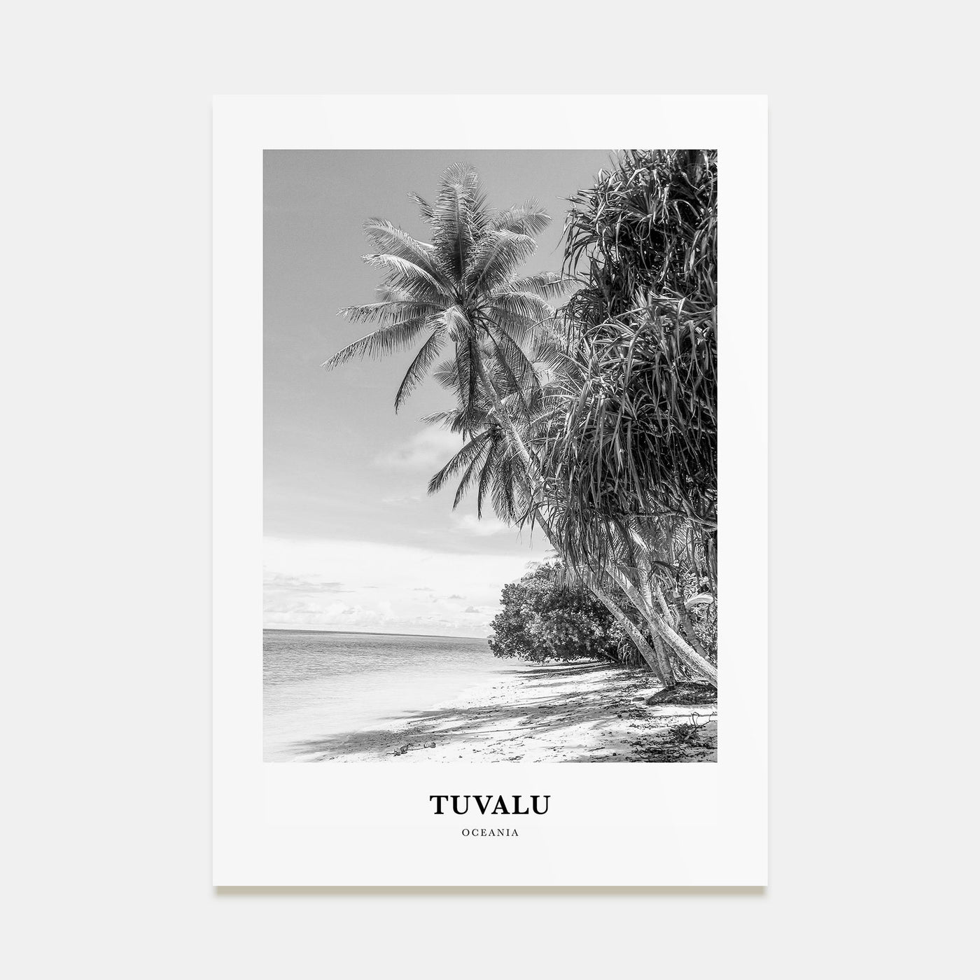 Tuvalu Portrait B&W Poster