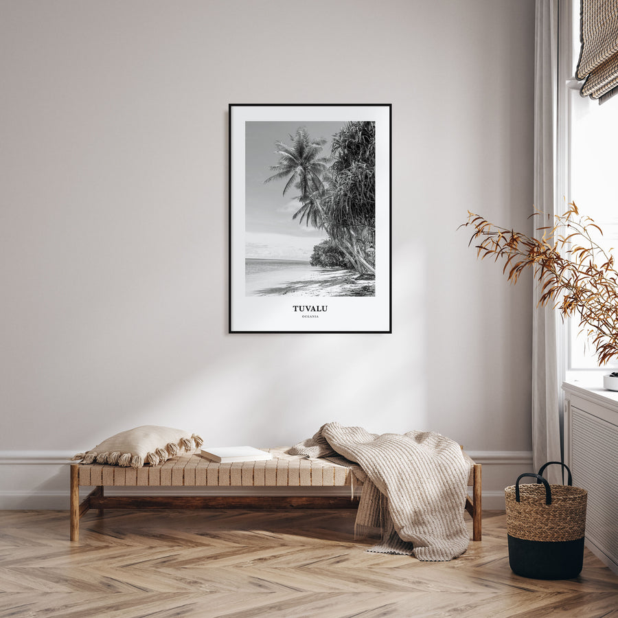 Tuvalu Portrait B&W Poster