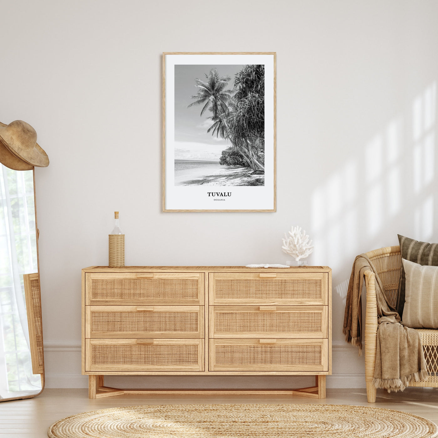 Tuvalu Portrait B&W Poster