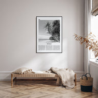 Tuvalu Travel B&W Poster