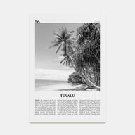 Tuvalu Travel B&W Poster