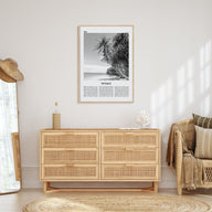 Tuvalu Travel B&W Poster