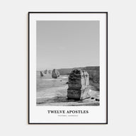 Twelve Apostles Portrait B&W Poster