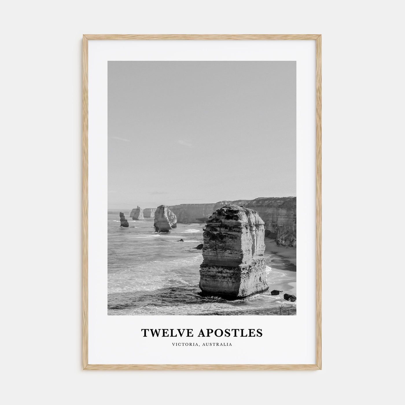 Twelve Apostles Portrait B&W Poster