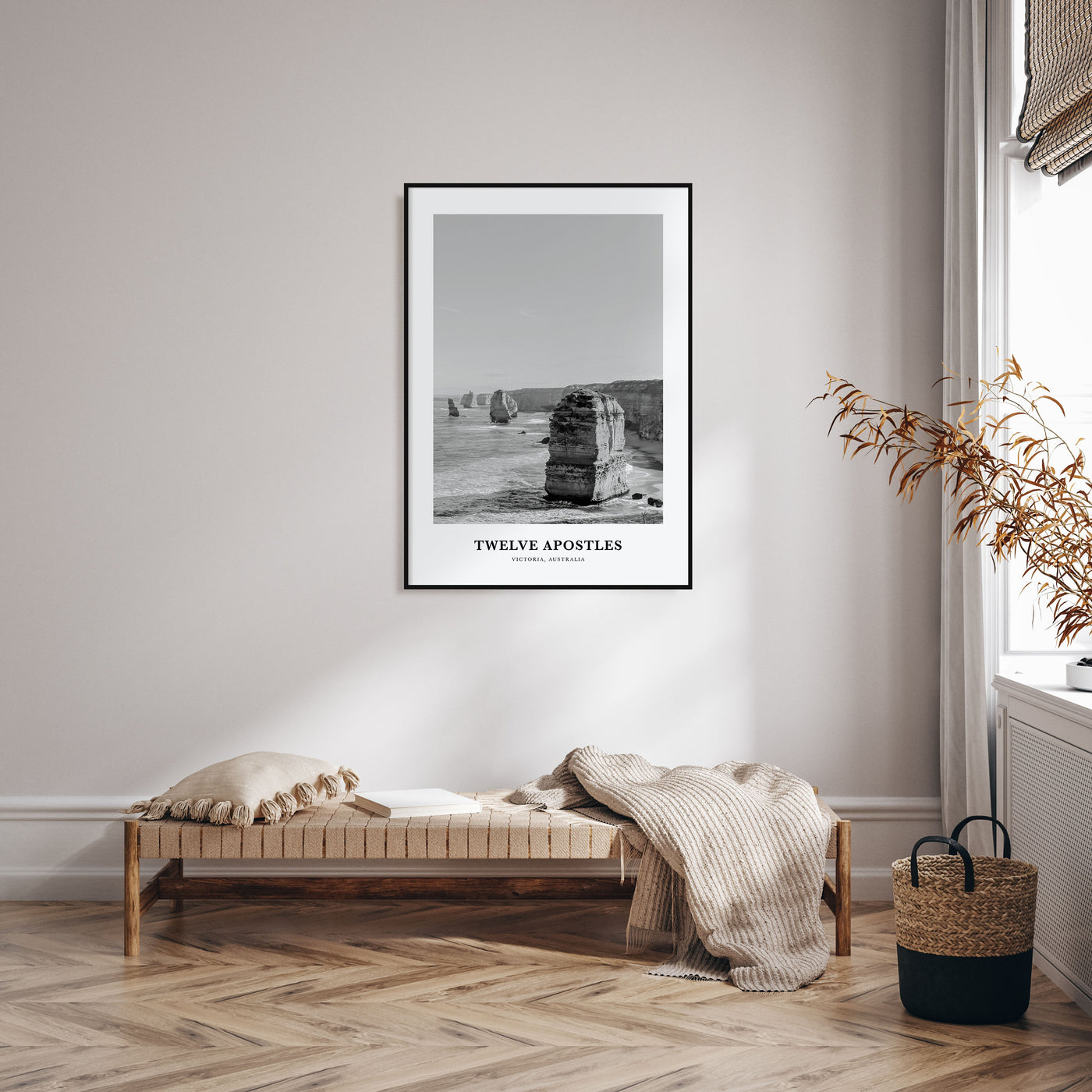 Twelve Apostles Portrait B&W Poster