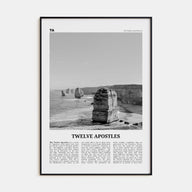 Twelve Apostles Travel B&W Poster