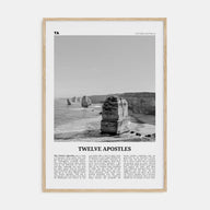 Twelve Apostles Travel B&W Poster