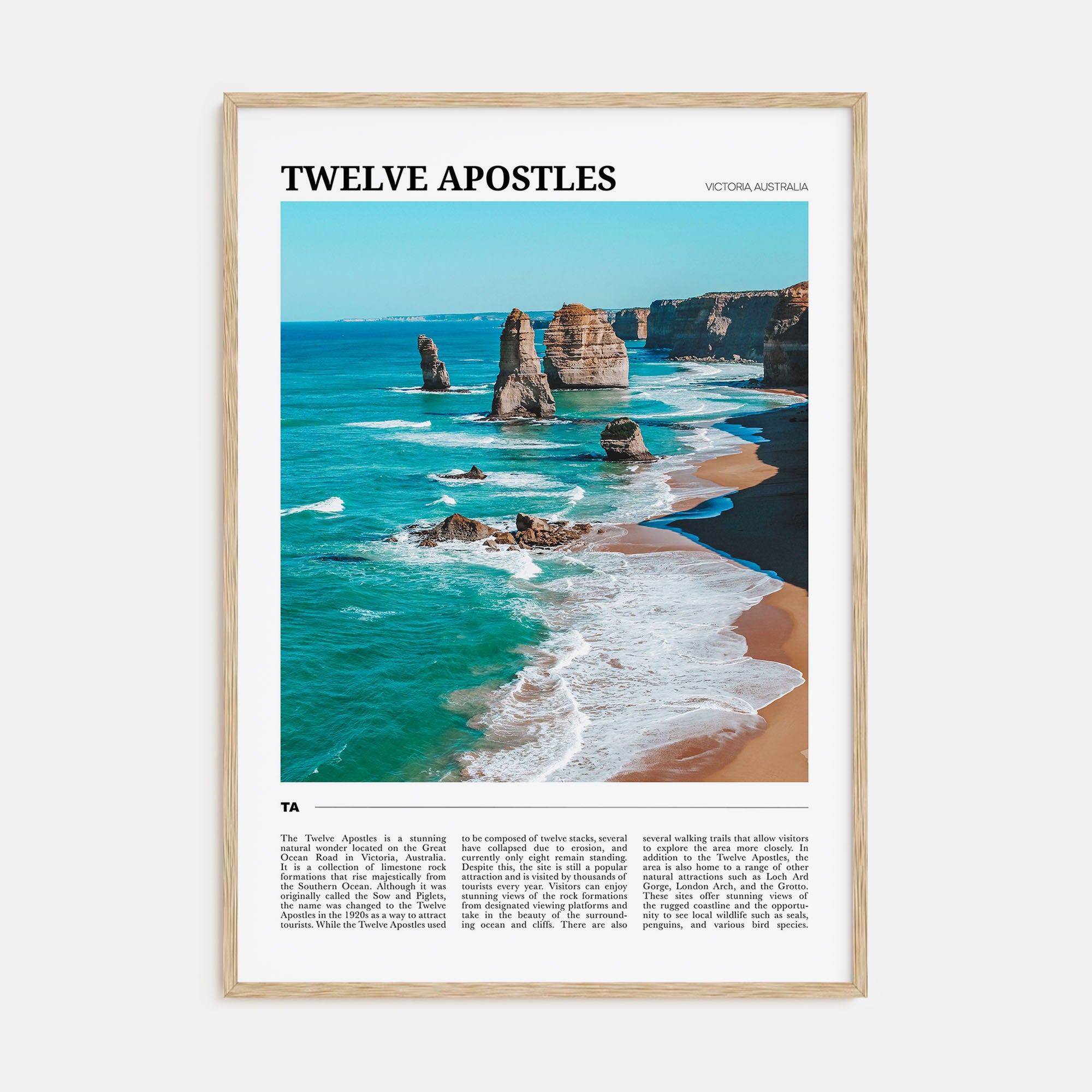 Twelve Apostles Travel Color Poster