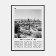 Twentynine Palms Travel B&W Poster