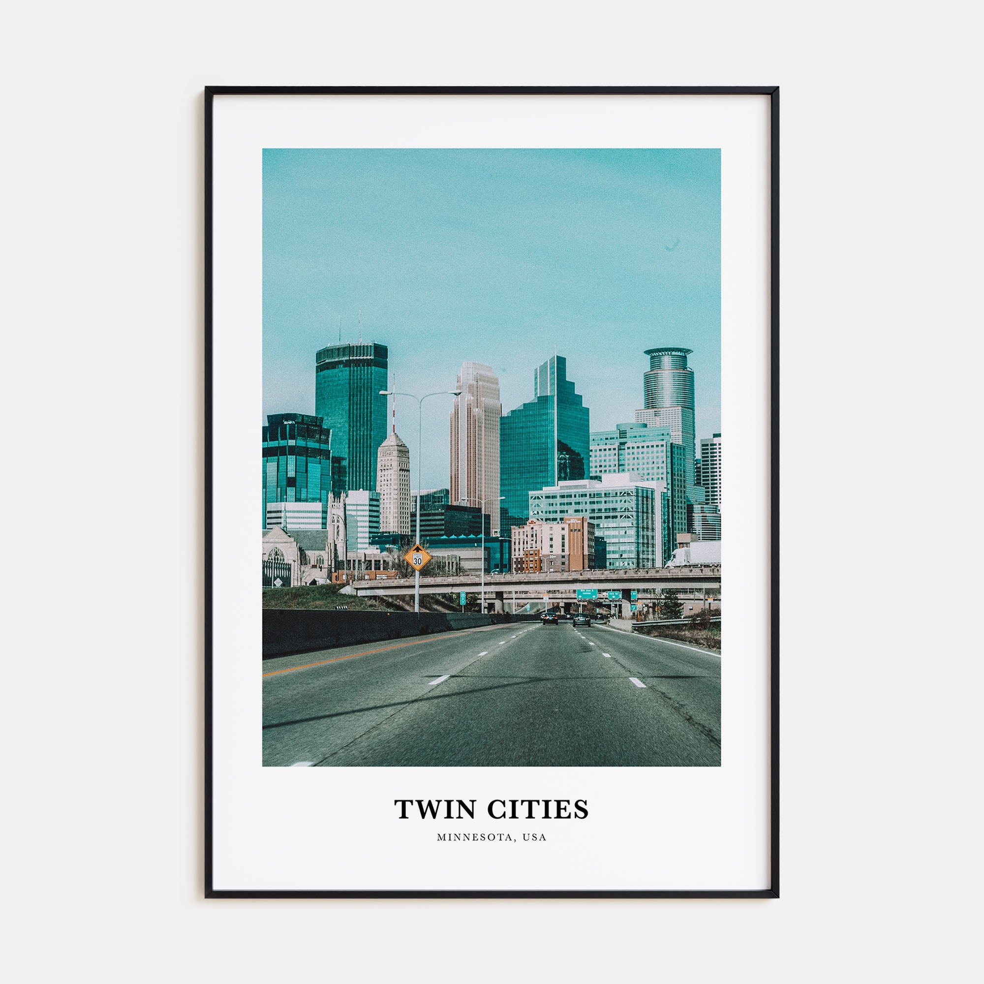Twin Cities Portrait Color Poster