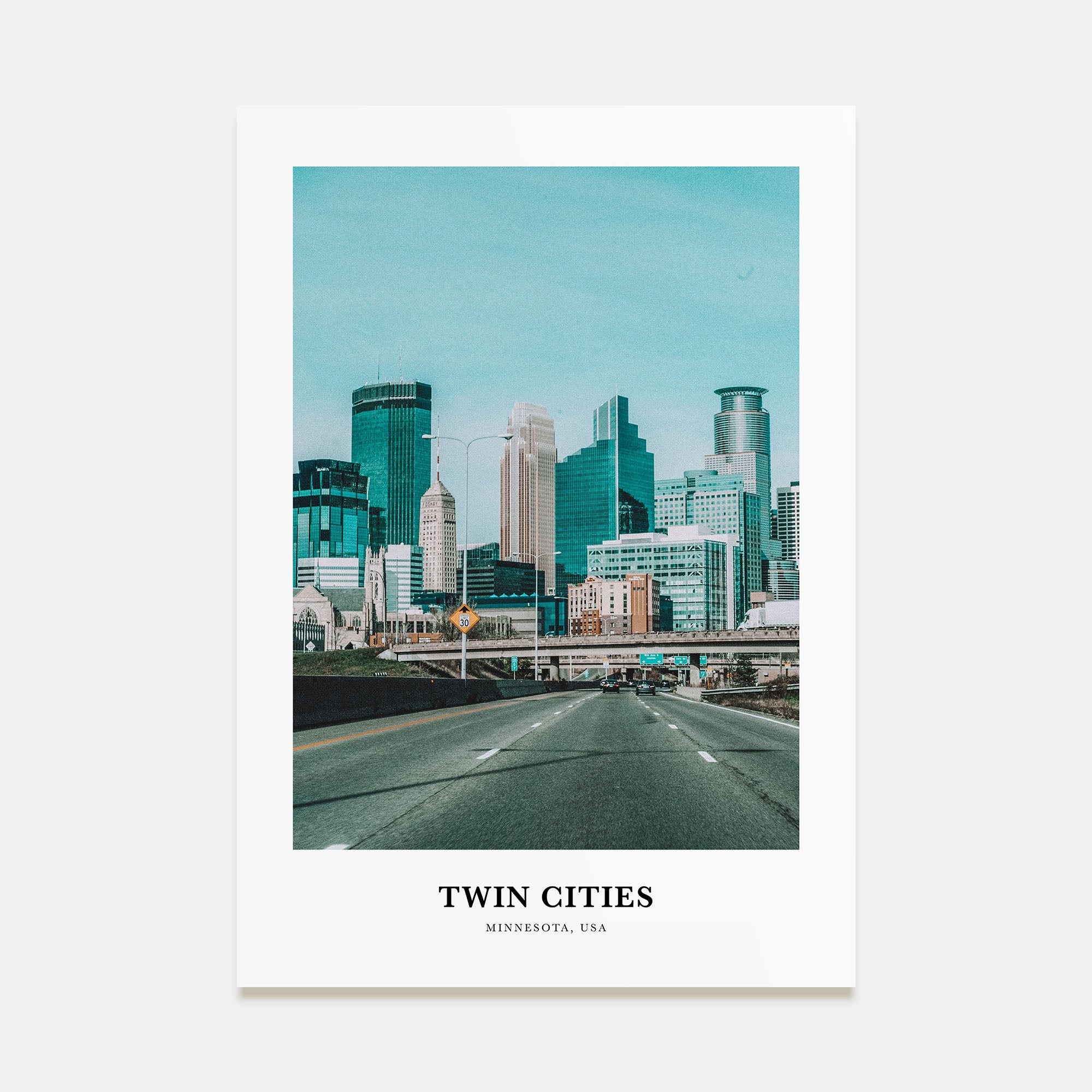 Twin Cities Portrait Color Poster