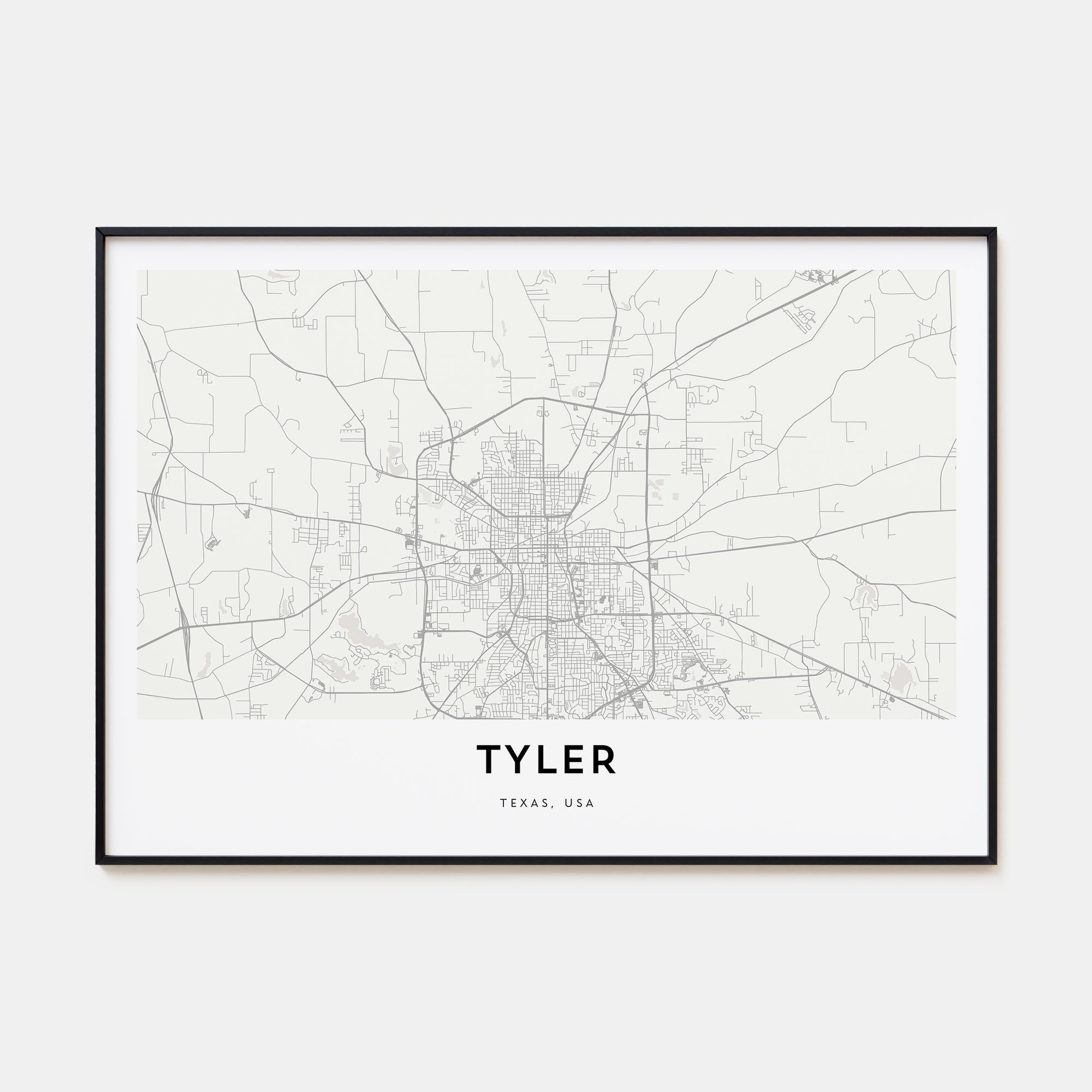 Tyler Map Landscape Poster