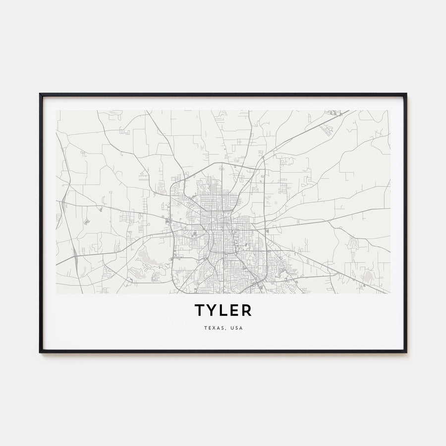Tyler Map Landscape Poster