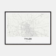 Tyler Map Landscape Poster