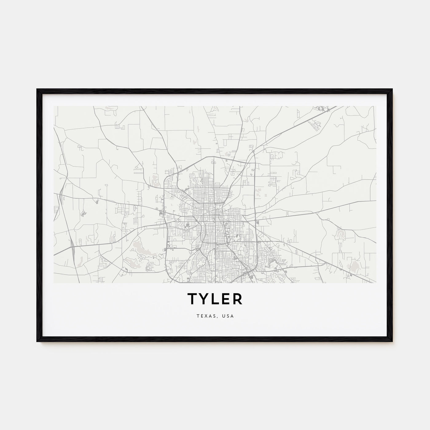 Tyler Map Landscape Poster