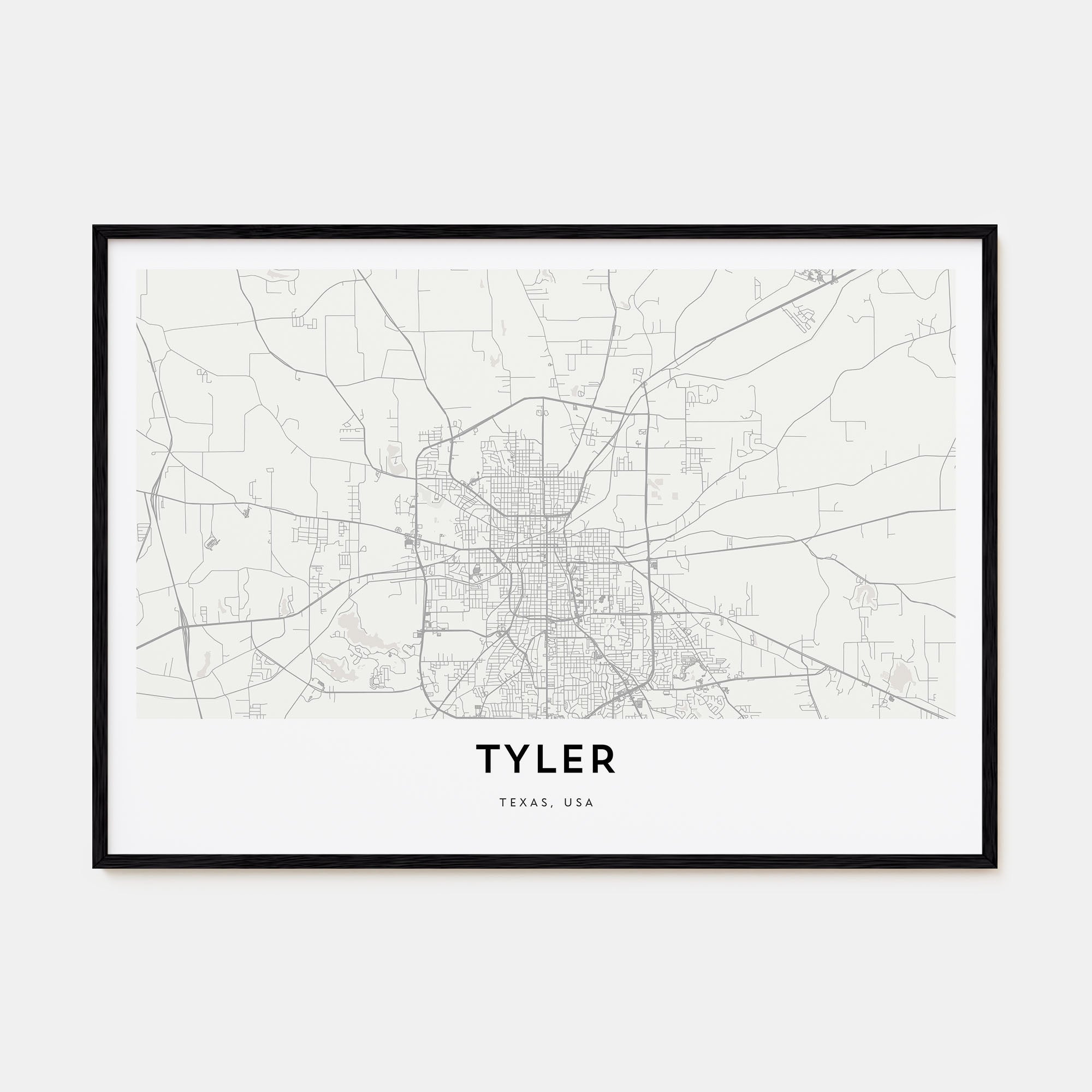 Tyler Map Landscape Poster