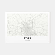 Tyler Map Landscape Poster