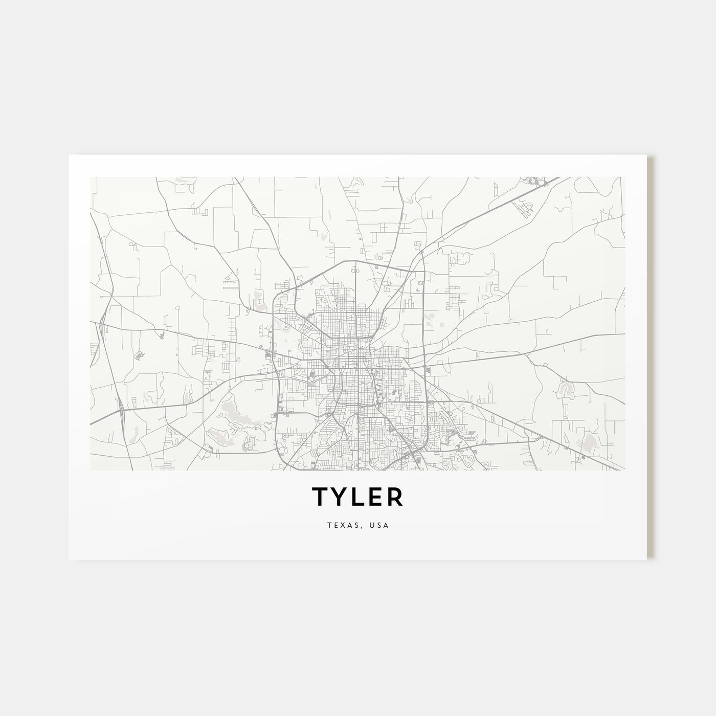 Tyler Map Landscape Poster