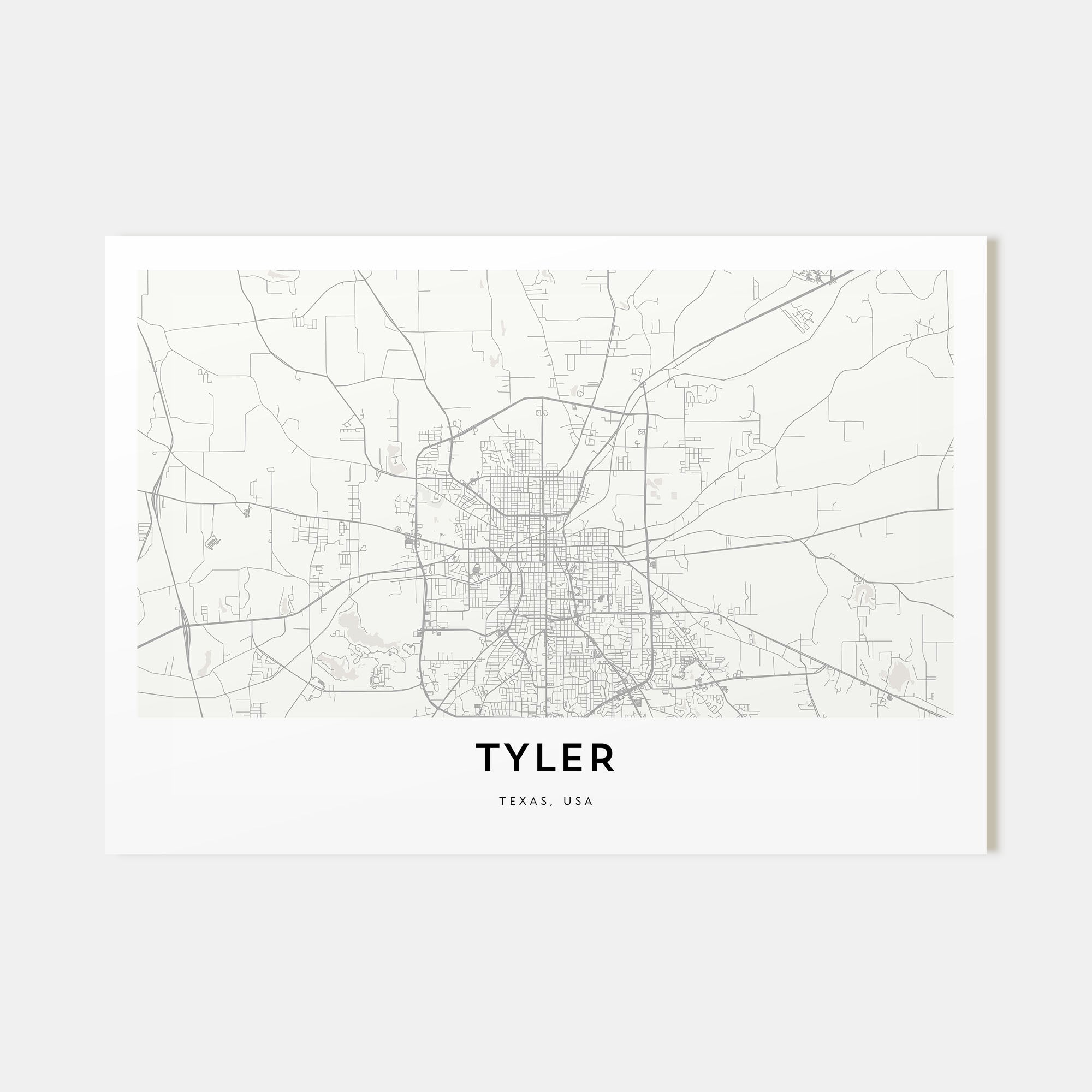 Tyler Map Landscape Poster