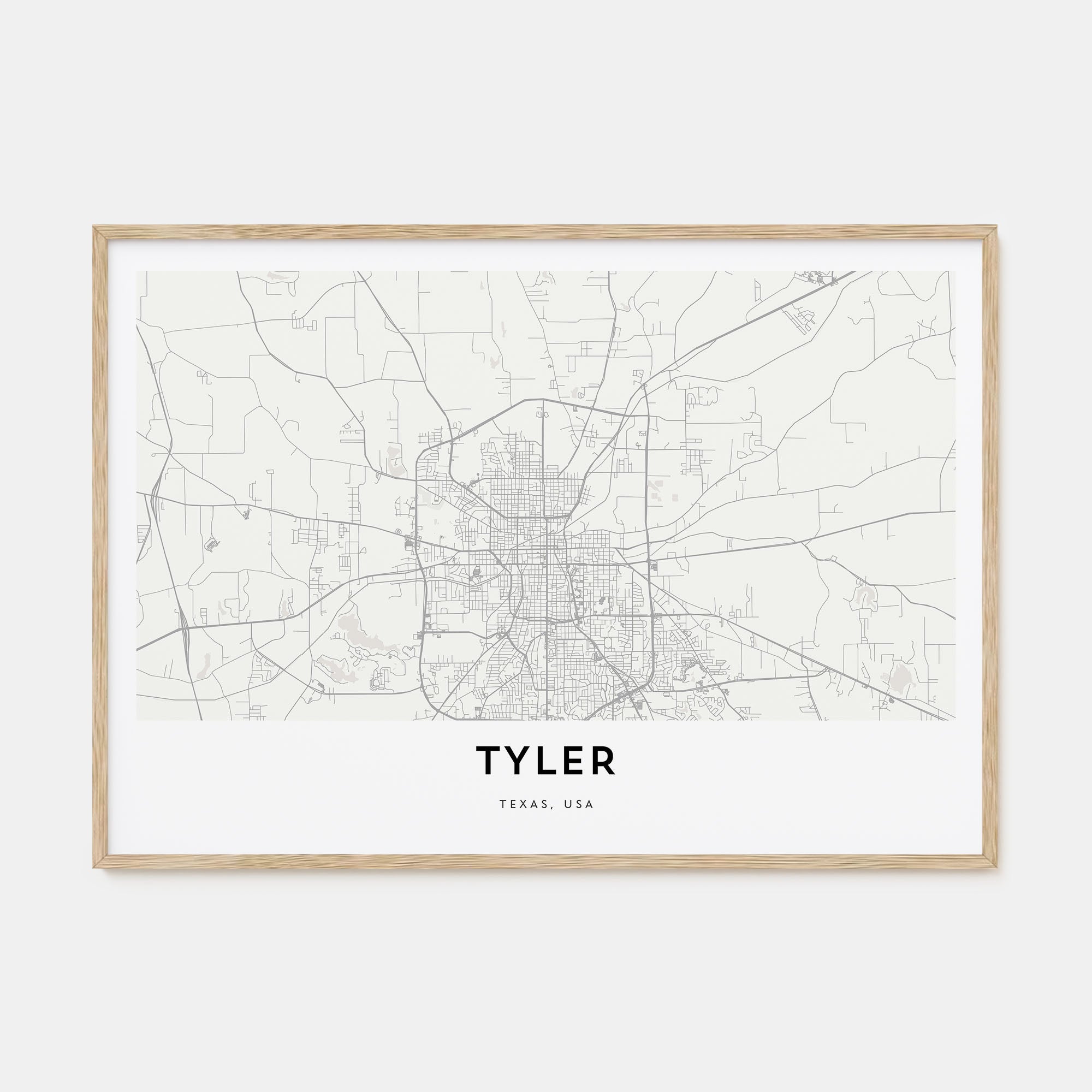 Tyler Map Landscape Poster