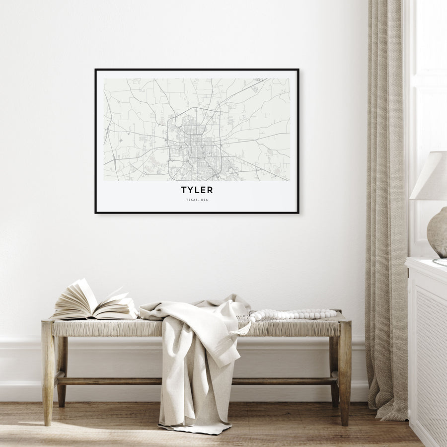 Tyler Map Landscape Poster