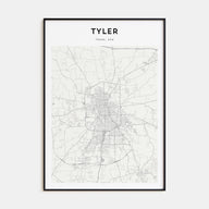 Tyler Map Portrait Poster