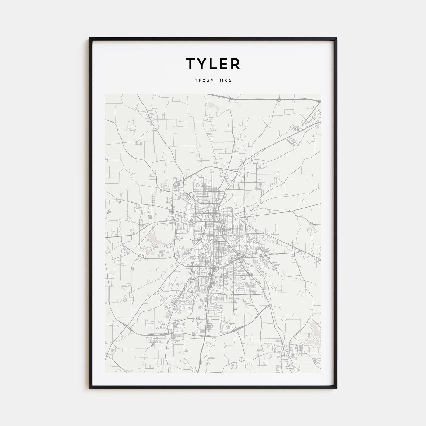 Tyler Map Portrait Poster